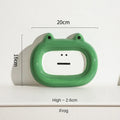 Glazed ceramic pet food bowl with animal design and non-slip rubber base ring.