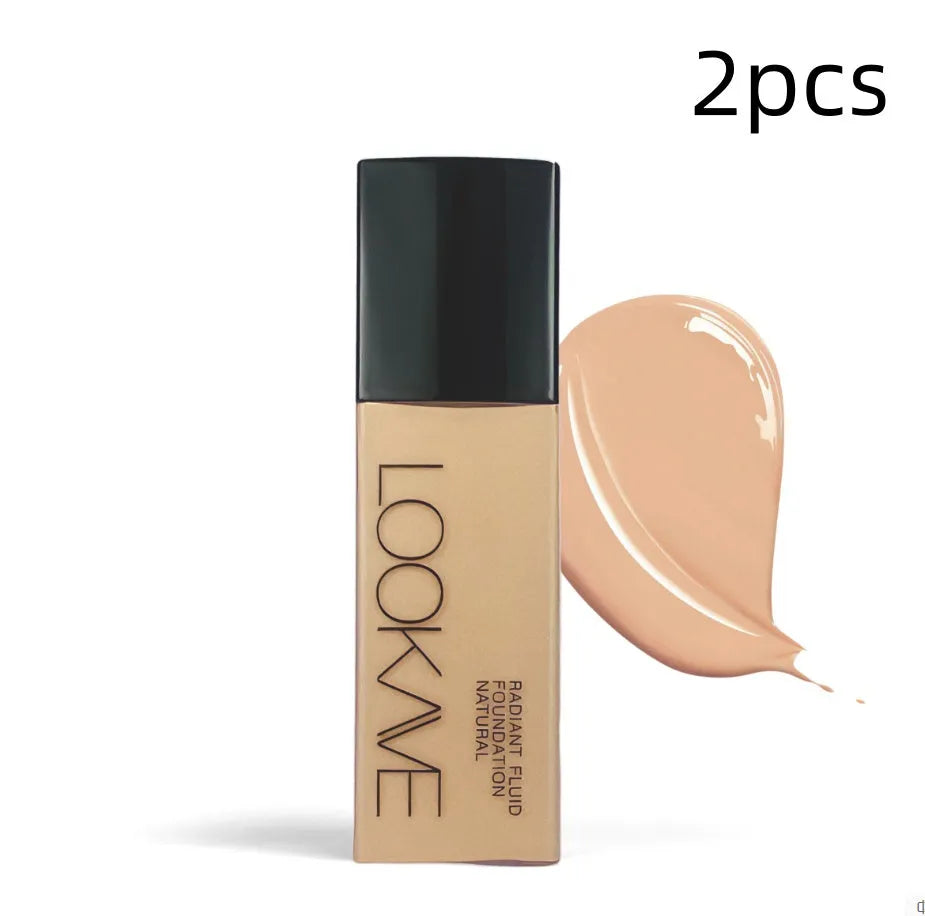 LOOKAVE Matte Liquid Foundation bottle in shade LK63C-01, Ivory White