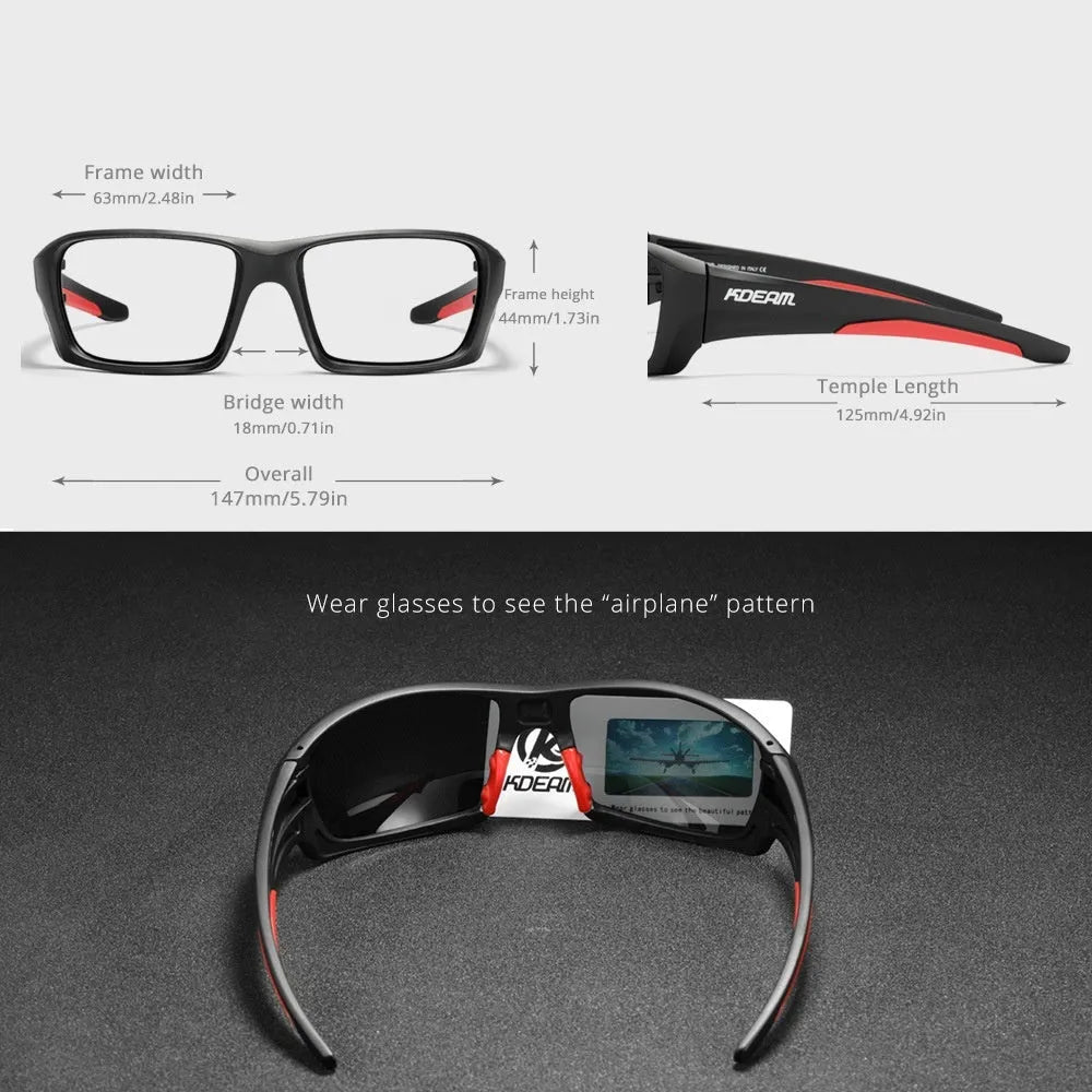 Ultralight polarised sports sunglasses with TR90 frame and silicone nose pad in colour option C1