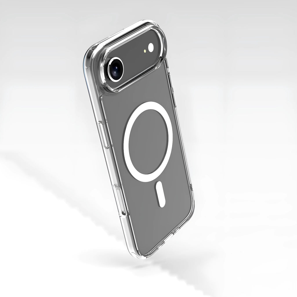 Transparent magnetic phone case for iPhone 17 series with TPU composite board construction