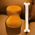 Creative meat bones funny throw pillow plush toy in big stick meat bones colour, 40x20x18cm, super soft short plush