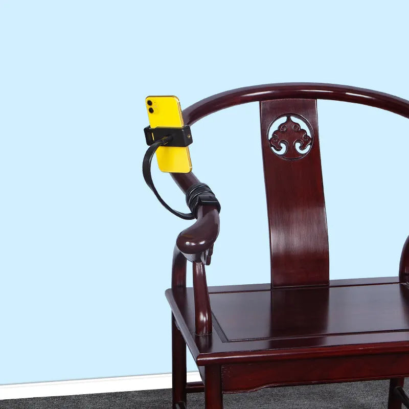 Flexible adjustable phone holder with silica gel hose and aluminium alloy mounting bracket