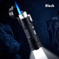 TH727 multi-functional waterproof metal flashlight lighter in camouflage, red, black, blue, or yellow colour
