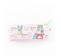 Leather corner animal pencil case in cartoon pattern with zip closure, compact storage for pens and pencils