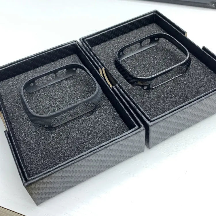 Carbon fibre aramid fibre watch case in matte black for 49mm smartwatch