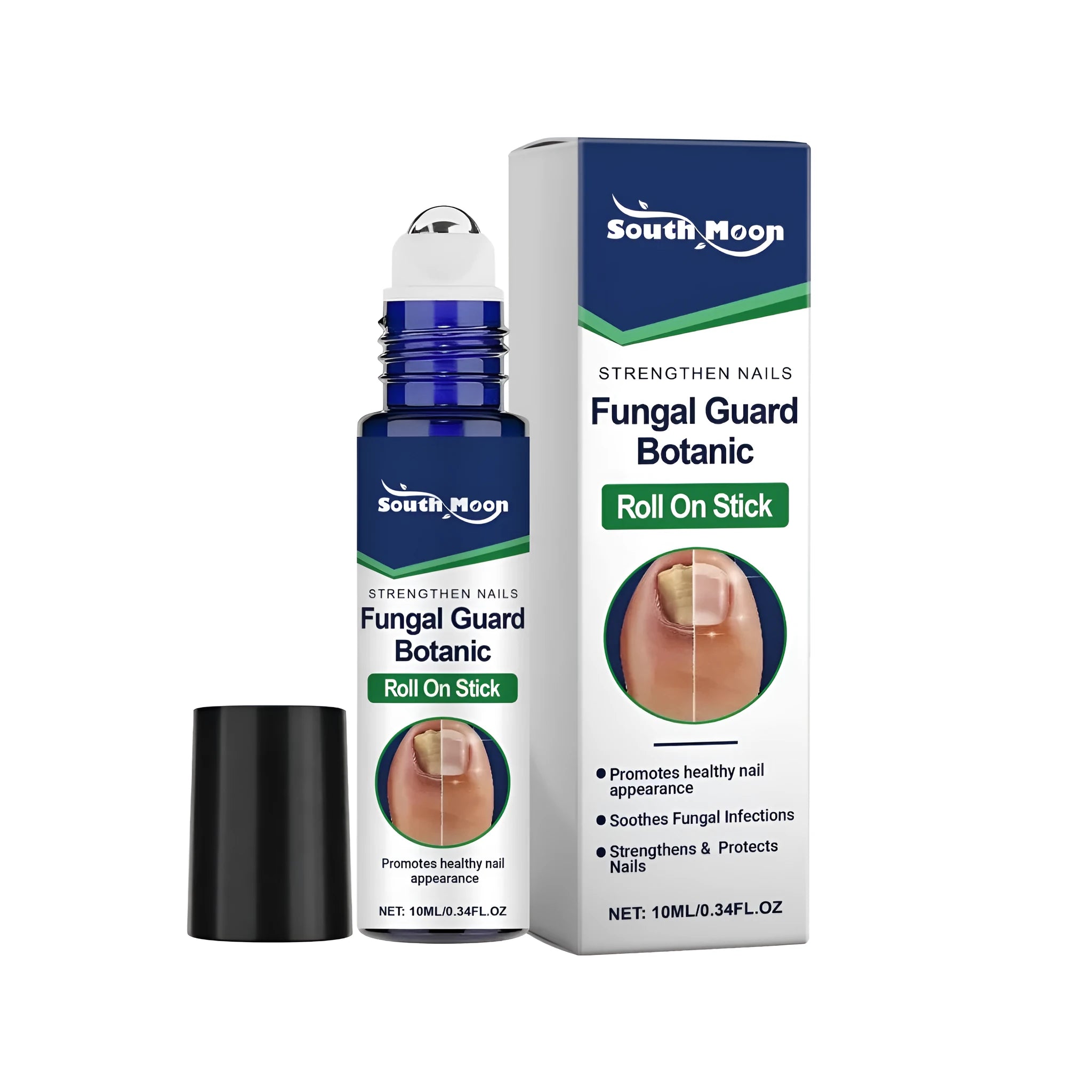Botanic antifungal nail treatment roll on stick bottle with 10ml capacity.