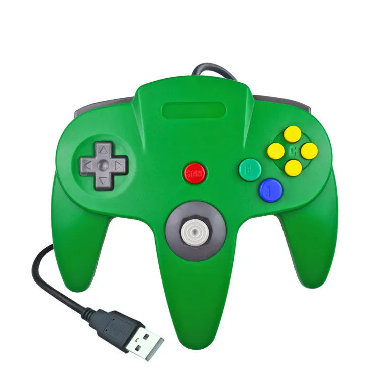USB N64 game controller for PC computers in multiple colour options