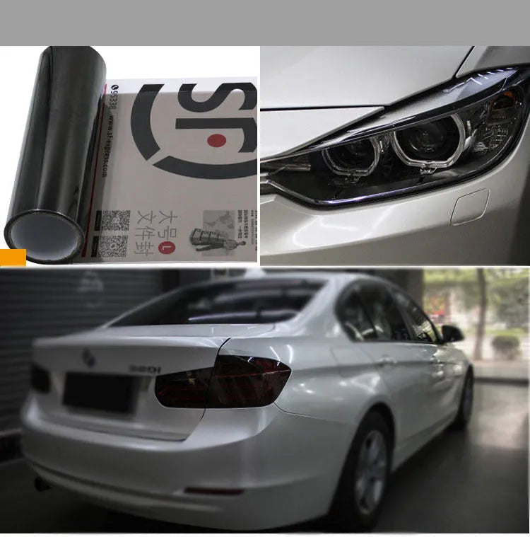 Roll of 30cm wide transparent car lamp protective film for large LED headlights