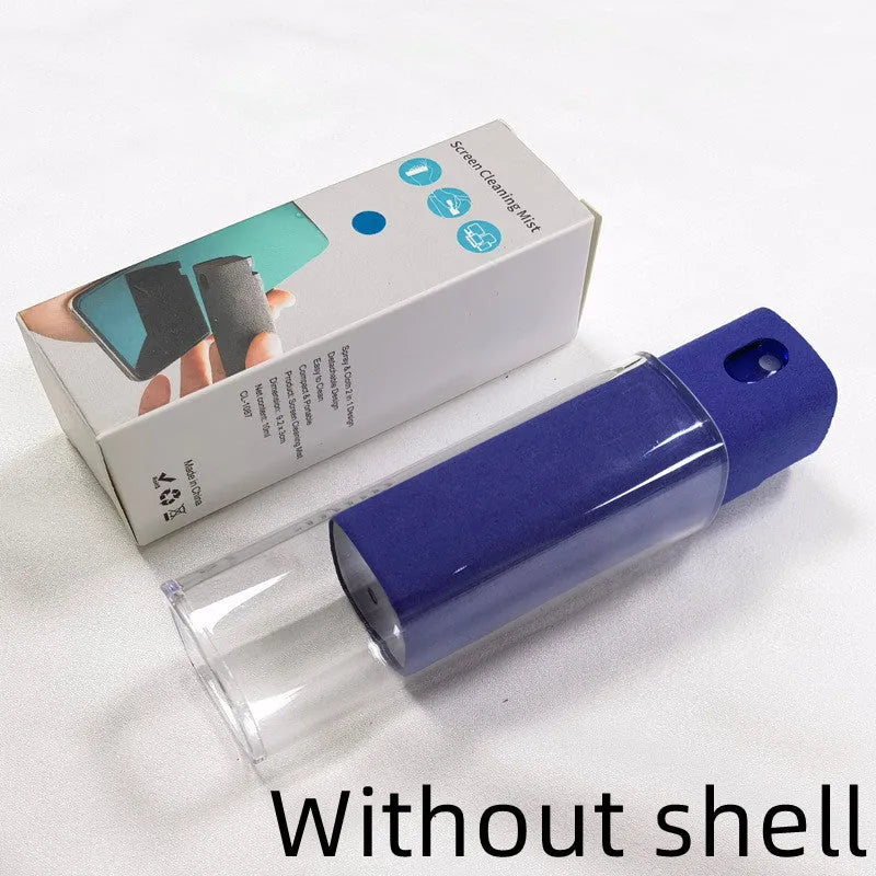 All-in-one screen cleaner with microfiber wipe and 10ml spray bottle, 9cm by 2.7cm, for phones, tablets and laptops