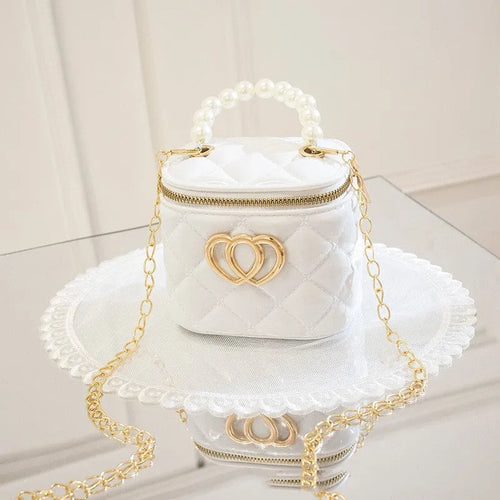 PVC bucket gel bag with heart pattern in various colour options