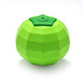 Green durable natural rubber dog squeaky ball chew toy for large aggressive chewers.