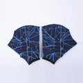Green print duck foot webbed swimming glove for outdoor water training.