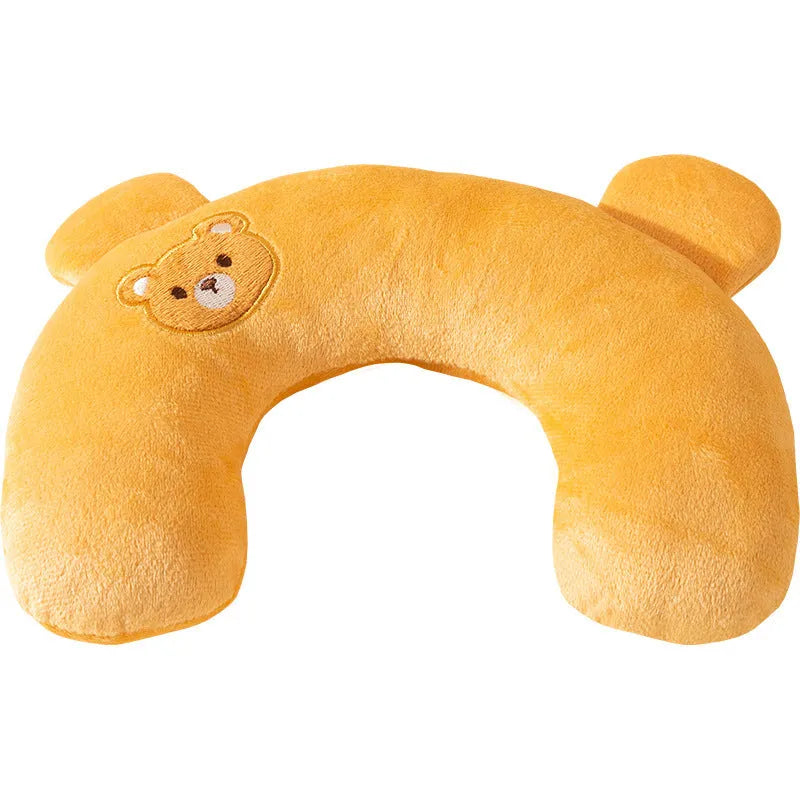 Cat U-shape pillow in Lomi Brown, breathable mini pet pillow for dogs, wooden free size design