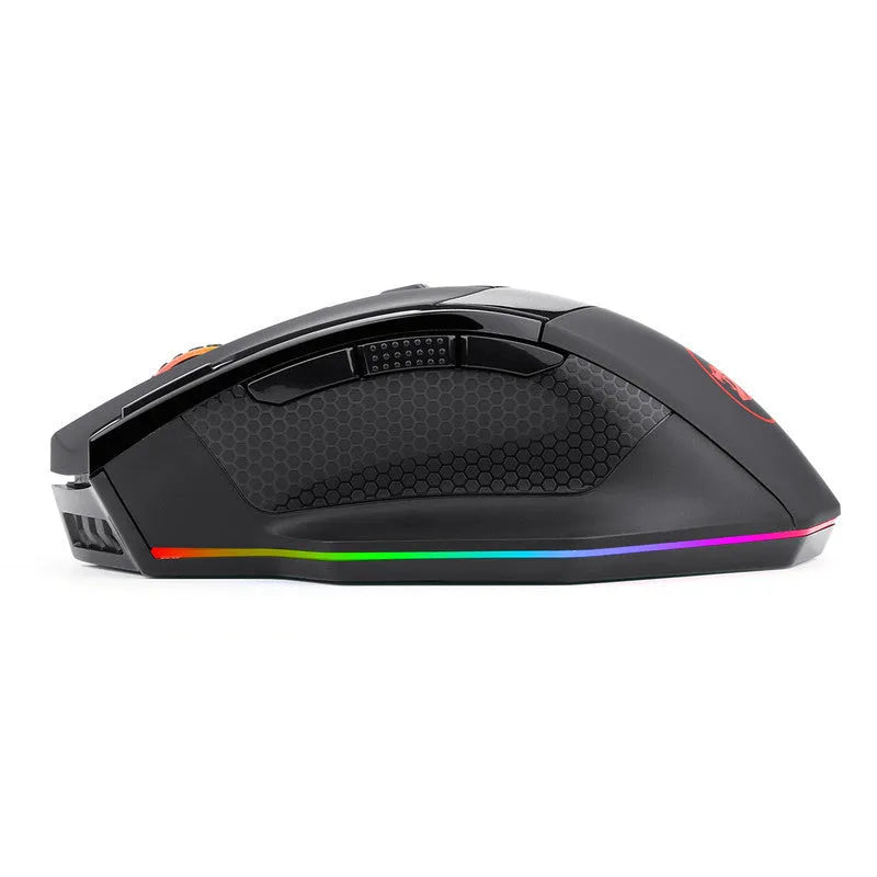 Black Redragon M801P wireless gaming mouse with nine buttons and ergonomic design