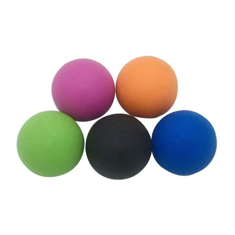 Round green TPE yoga massage ball measuring 6.1 cm in diameter for muscle relaxation