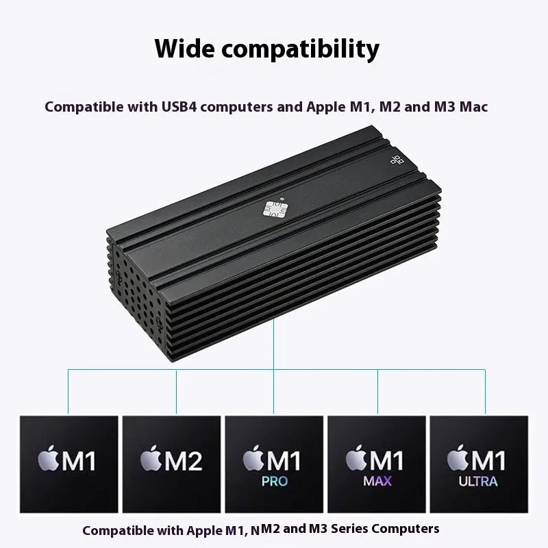 Black Leyu USB4 to RJ45 10 Gigabit network adapter with 20cm cable