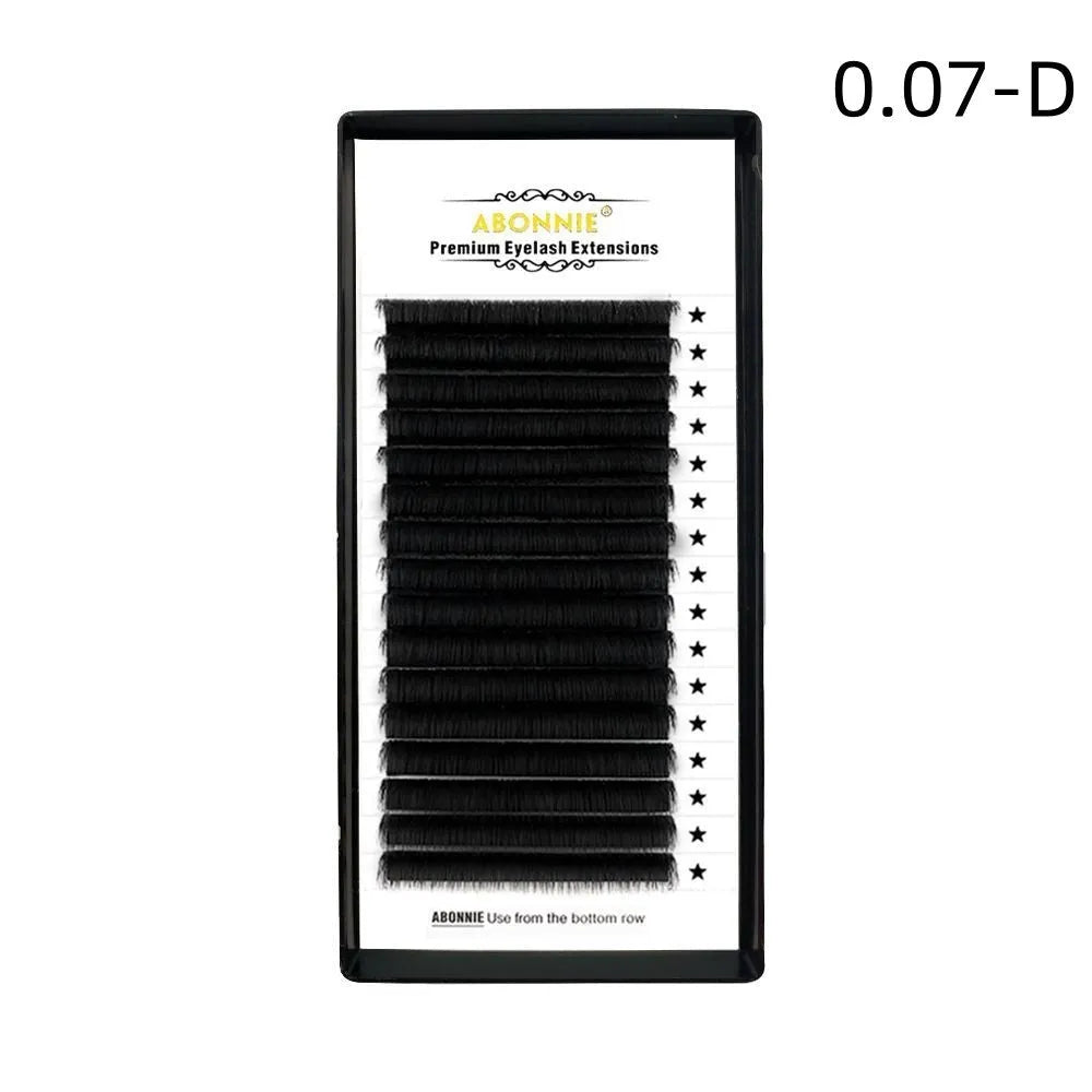 16-row dense false eyelashes with mink hair material in various lengths from 8mm to 18mm