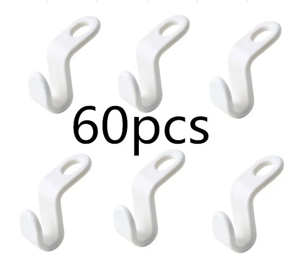 Plastic closet stack hanger hook 6-pack PP material 6x2cm for wardrobe organisation