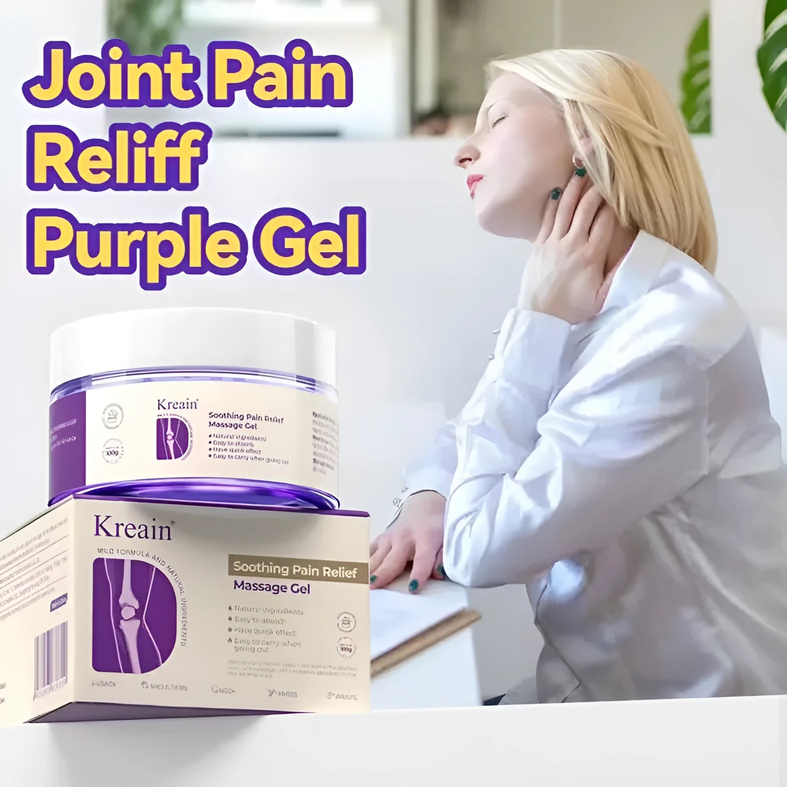 100g tube of joint pain relief gel for topical application on joints
