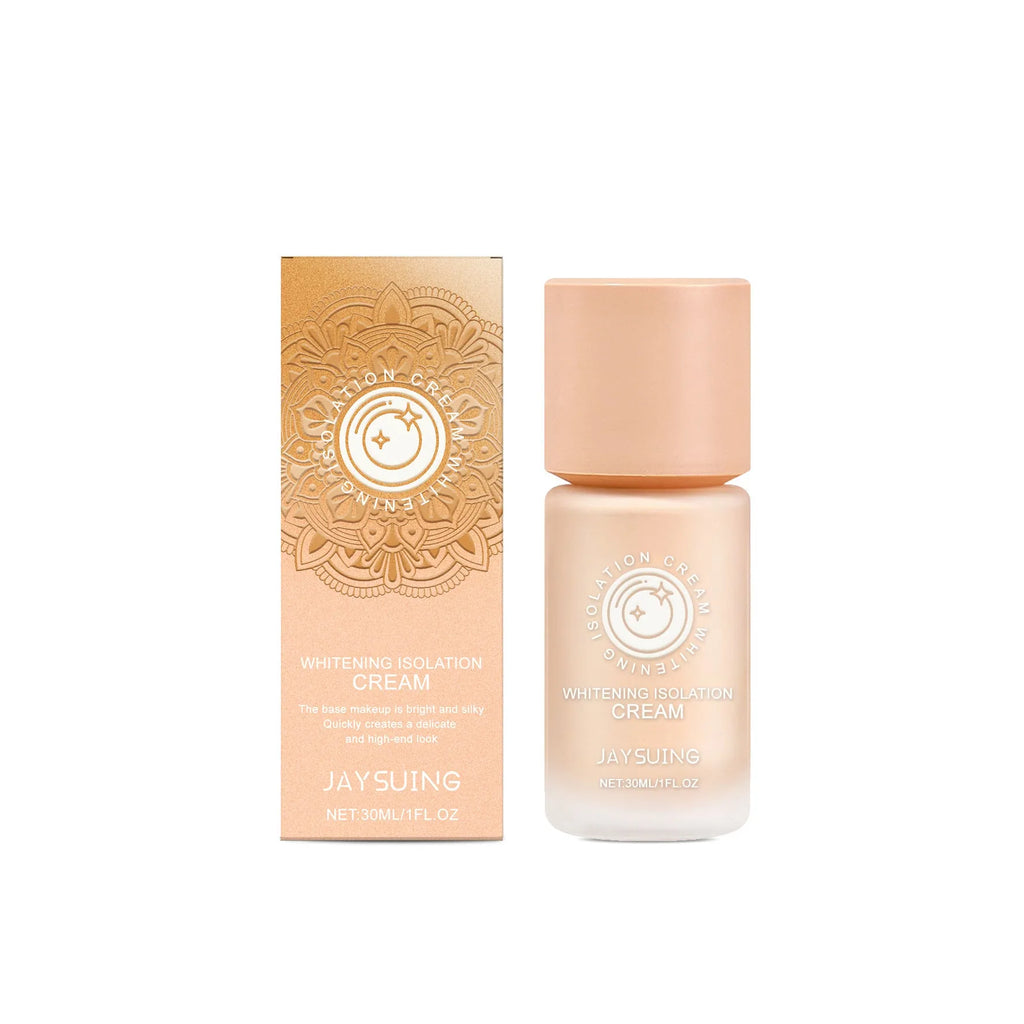 30ml bottle of clear, moisturising make-up primer cream with a pump dispenser.