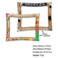 Large red and green Christmas inflatable photo frame with PVC material.