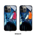 Smart luminous protective case for iPhone with Technology Bear graphic design, made from TPU and tempered glass.