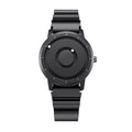 Men's New Celestial magnetic suspension quartz watch with 40mm round dial and black silicone strap