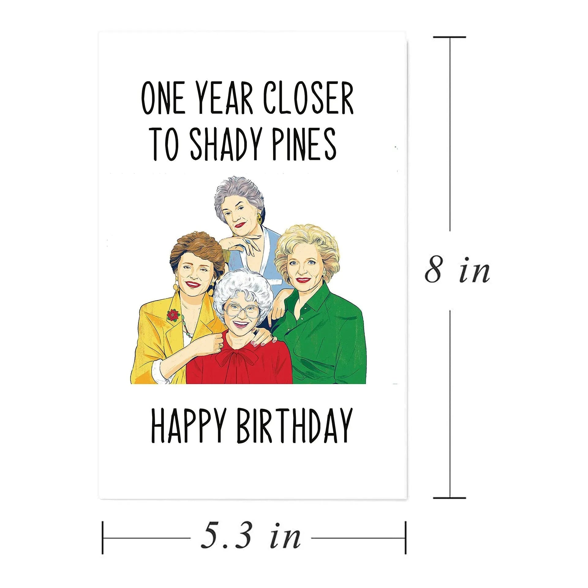 Simple printed birthday greeting card with matching envelope in modern design