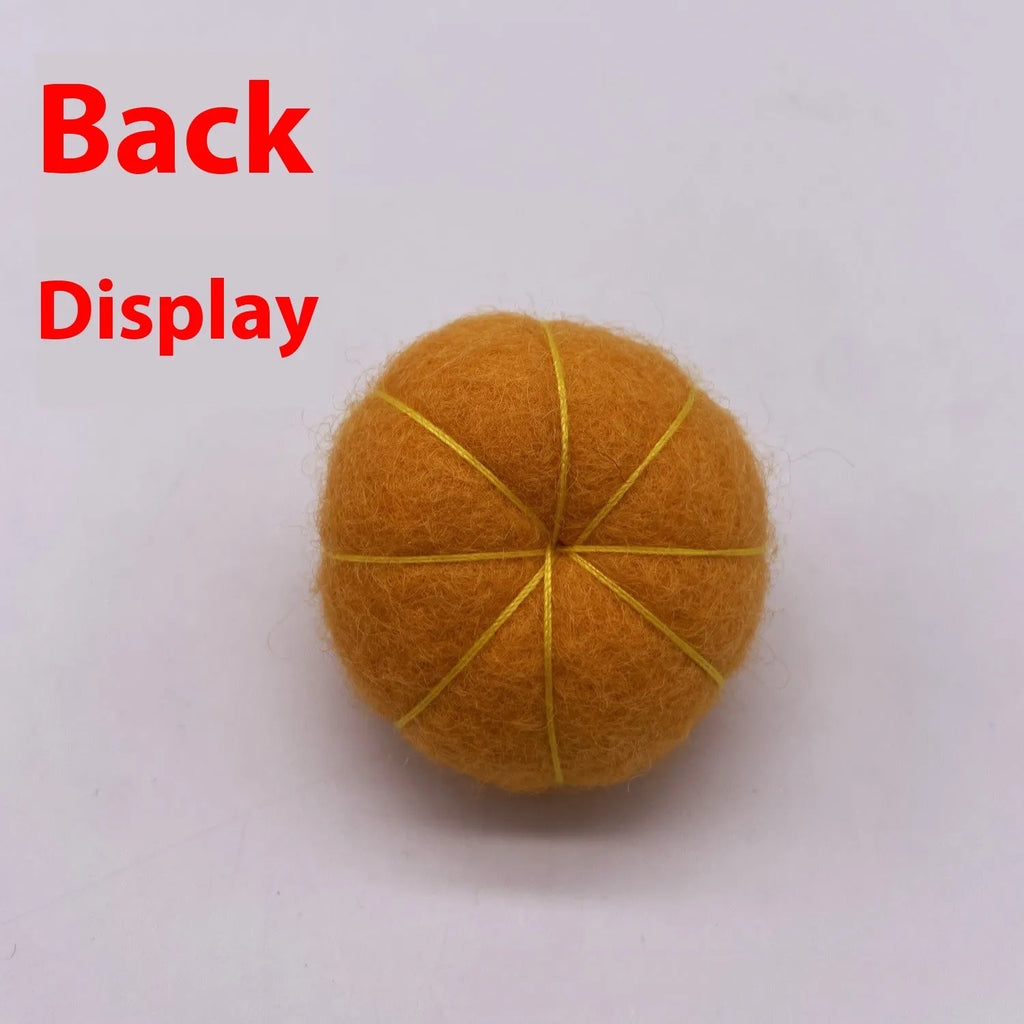 Wool felt pumpkin poke ornaments for doll decoration in seasonal colours