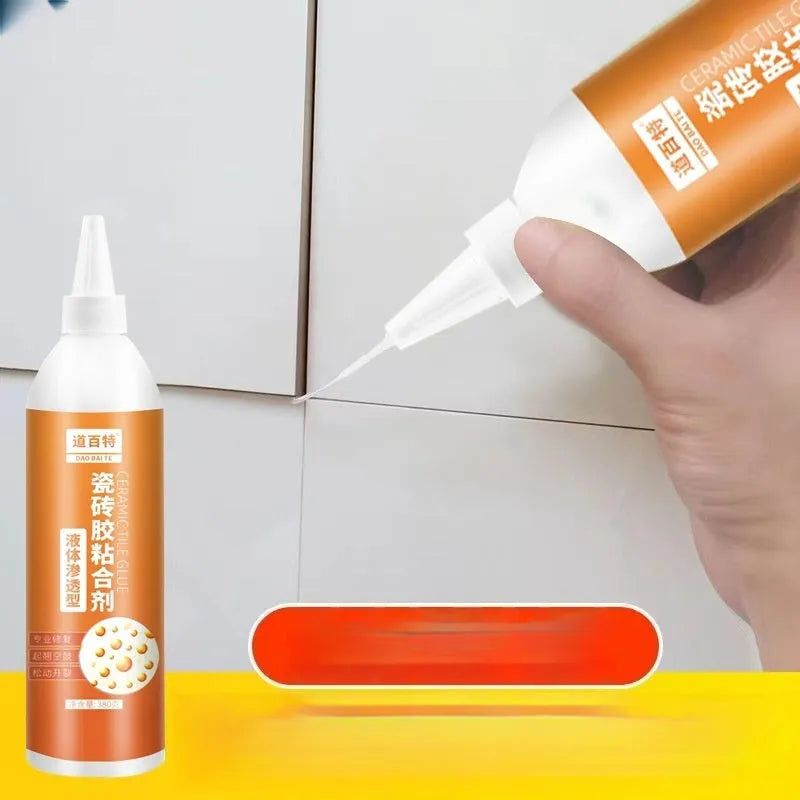 Tile shedding repair injection adhesive in emulsion body with capacities of 80g-500g for cold curing tile bonding