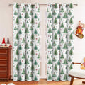 Christmas forest punching pattern polyester shading curtain showing decorative holes and modern design