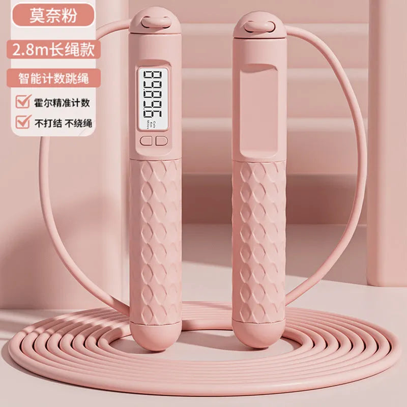 Bearings jump rope for fitness training in a selected colour, showing handles with bearing system and ABS plastic rope.