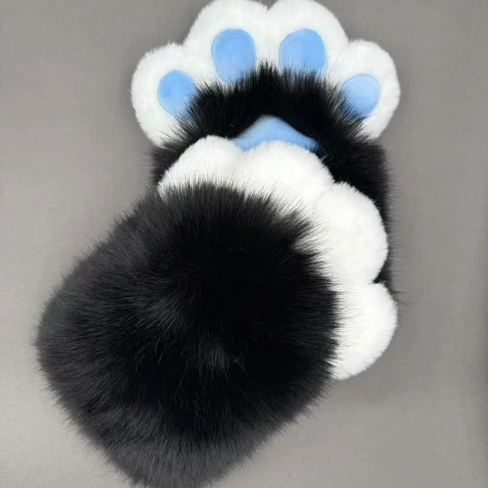 Colourful animal claw cosplay gloves with multiple pad colour options on free size nylon construction