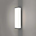 Long 60cm IP65 waterproof outdoor wall light in stainless steel and PC with warm white LED.