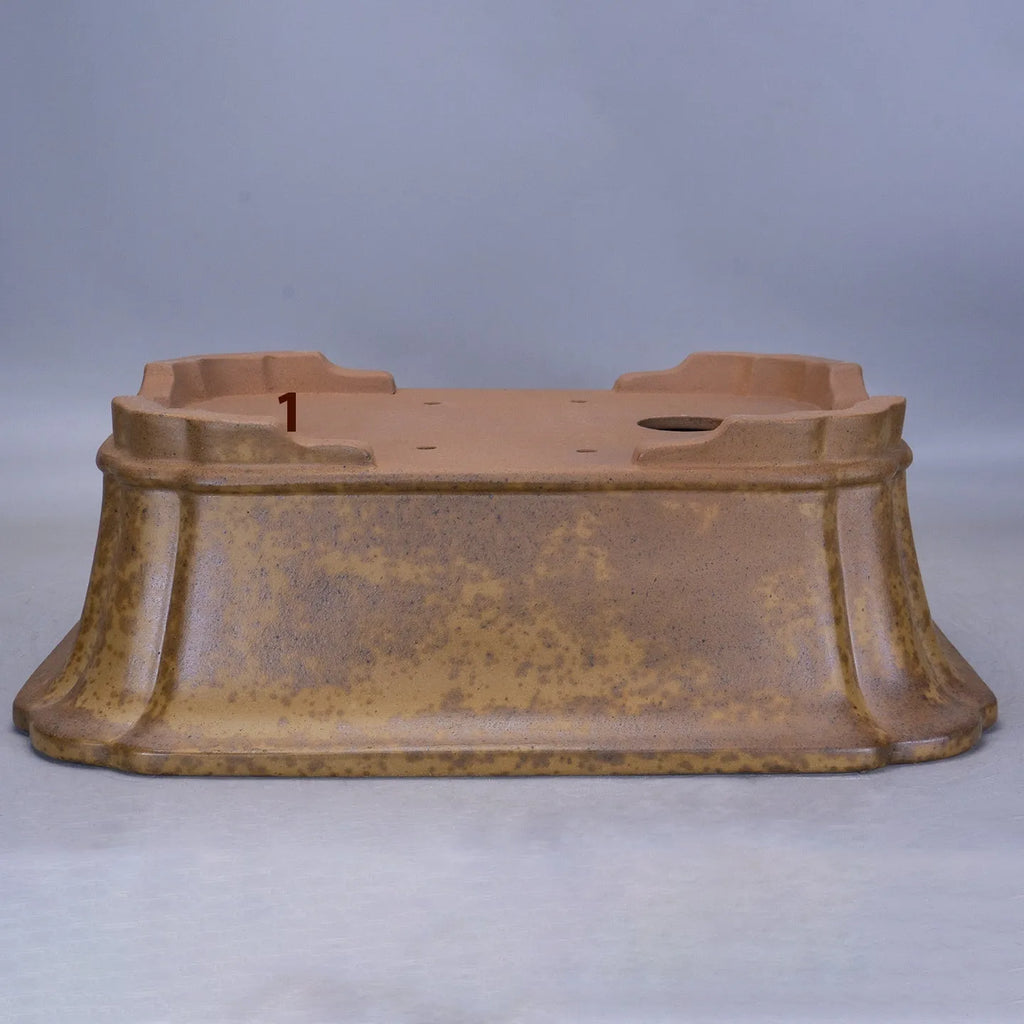 Large rectangular purple sand flowerpot with modern design for floor-standing plant display.