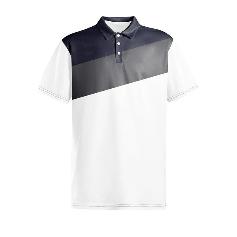 Men's loose fit short sleeve t-shirt with a colourful 3D digital printed pattern.