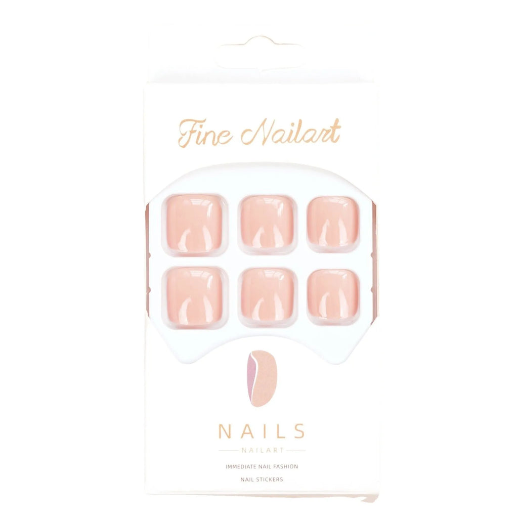 Skin colour plastic toe nail stickers with adhesive glue in an ins style fashion personality design.