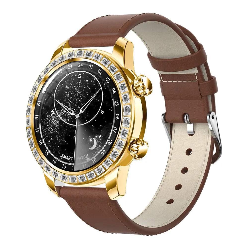 Z83 Max full diamond disc smart watch with TFT screen, touch button, Bluetooth calling, and wireless charger in black, blue, orange, or ivory white
