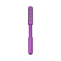 Purple handheld facial massage roller with germanium particles on a white background.