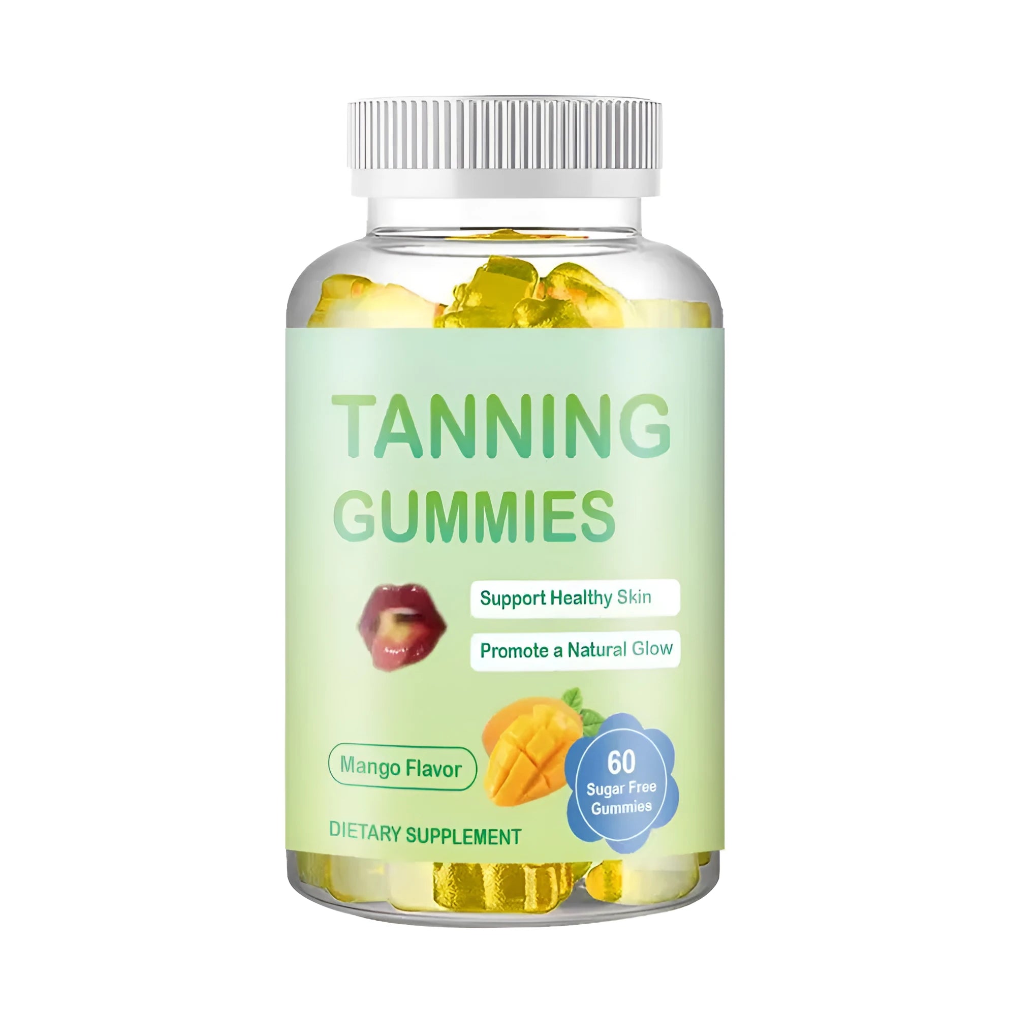 60 pieces of tanning gummy candies in a pouch, functional supplement with TUDCA