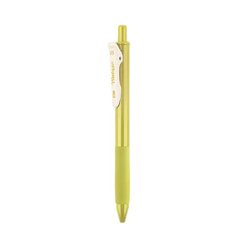 Retro colour gel pen set with 0.5mm tip and plastic body in five colours