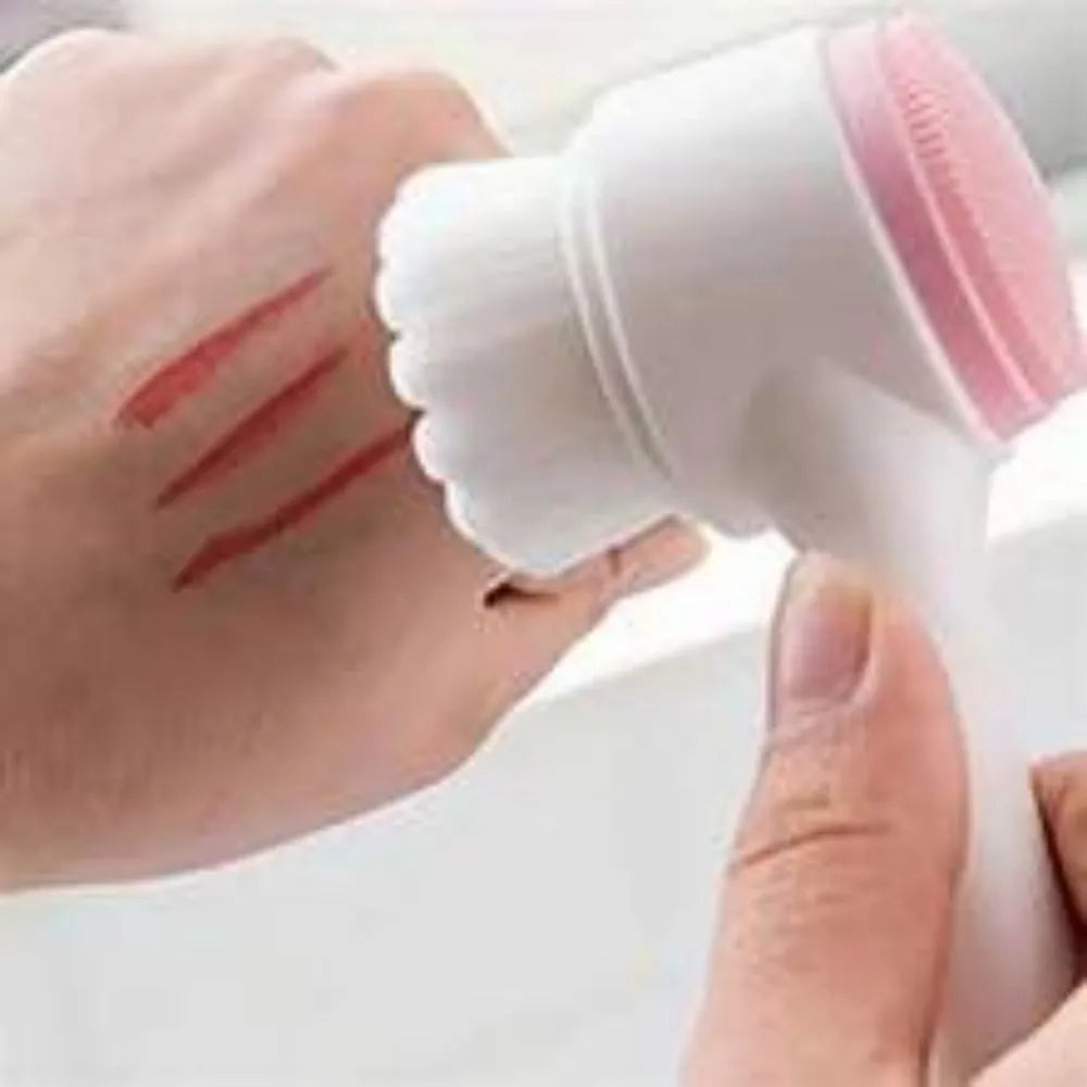 Blue and pink easy clean nylon pet paw brush grooming tool for dogs and cats