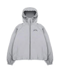 British style loose fit men's hooded sunscreen jacket in grey or black colours
