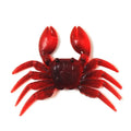 8cm PVC artificial crab fishing lure in brown and red colour options