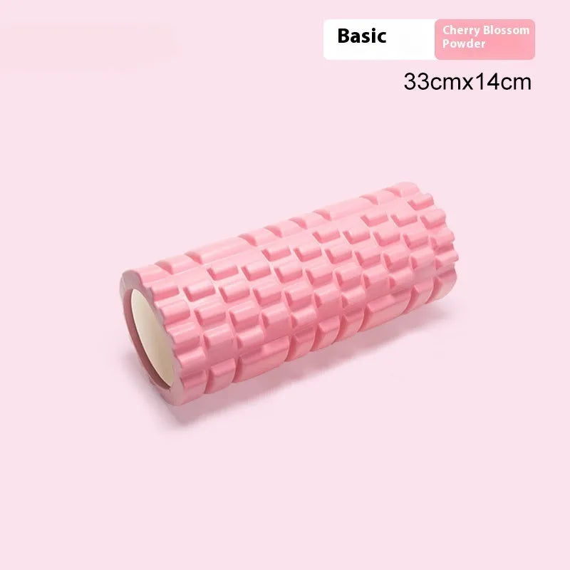 EVA foam roller in assorted colours showing different diameter sizes for fitness recovery.