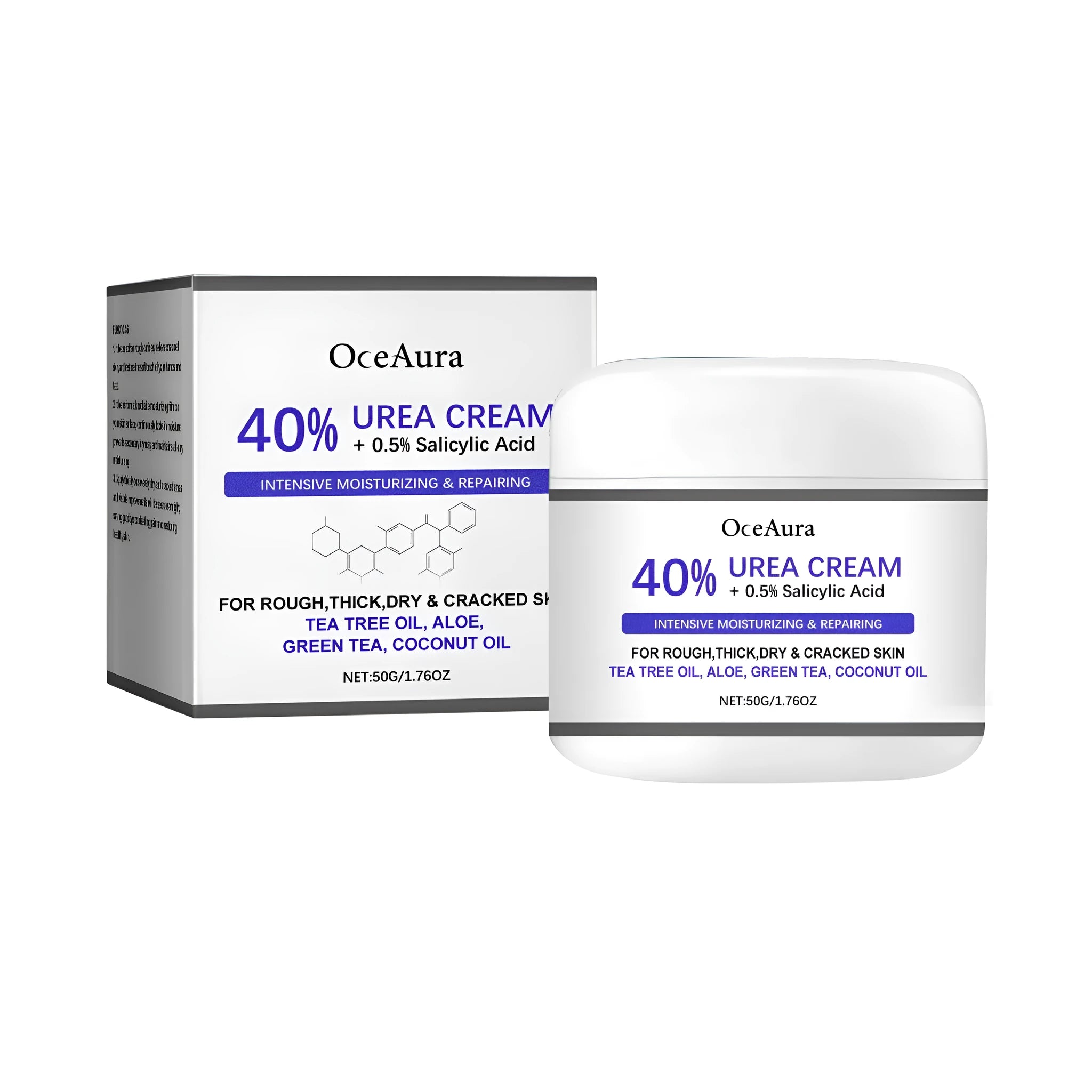 50g tube of anti-cracking hand and foot cream with urea and salicylic acid formulation