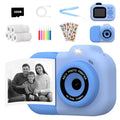 Children's camera in blue, pink, or purple with video recording, photography, games, and MP3 functions