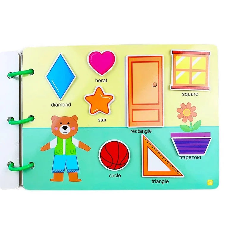 Montessori quiet book material package 28.5x21cm with cognitive and digital theme options for ages 3 to 9