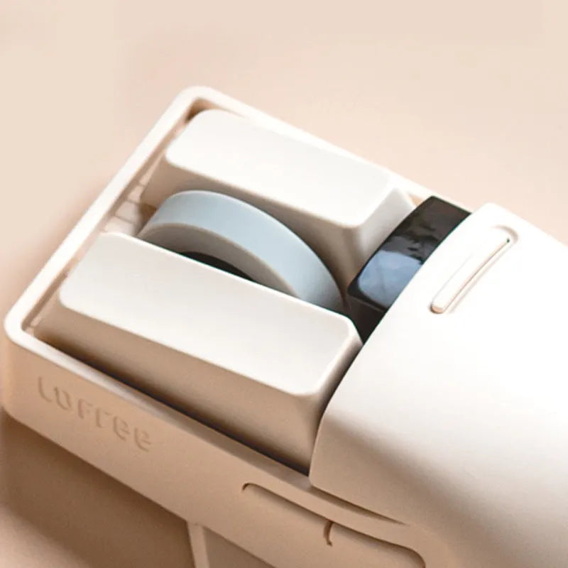 Xiaoqiao tofu colour wireless mouse with ergonomic design on a desk