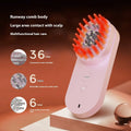 Smart massage comb with red light therapy for scalp care, less than 10cm, in pink or black colour